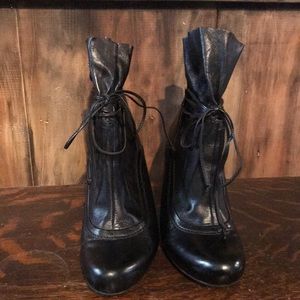 Earthies black short booties.